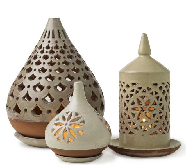 Các mẫu đèn gốm sân vườn đứng thấp với thiết kế tinh xảo, đẹp mắt